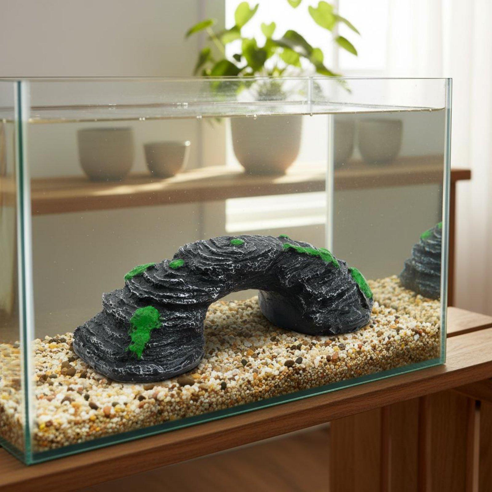 Aquarium Marine Rock - Platform Akuarium Resin, Jembatan Dekoratif untuk