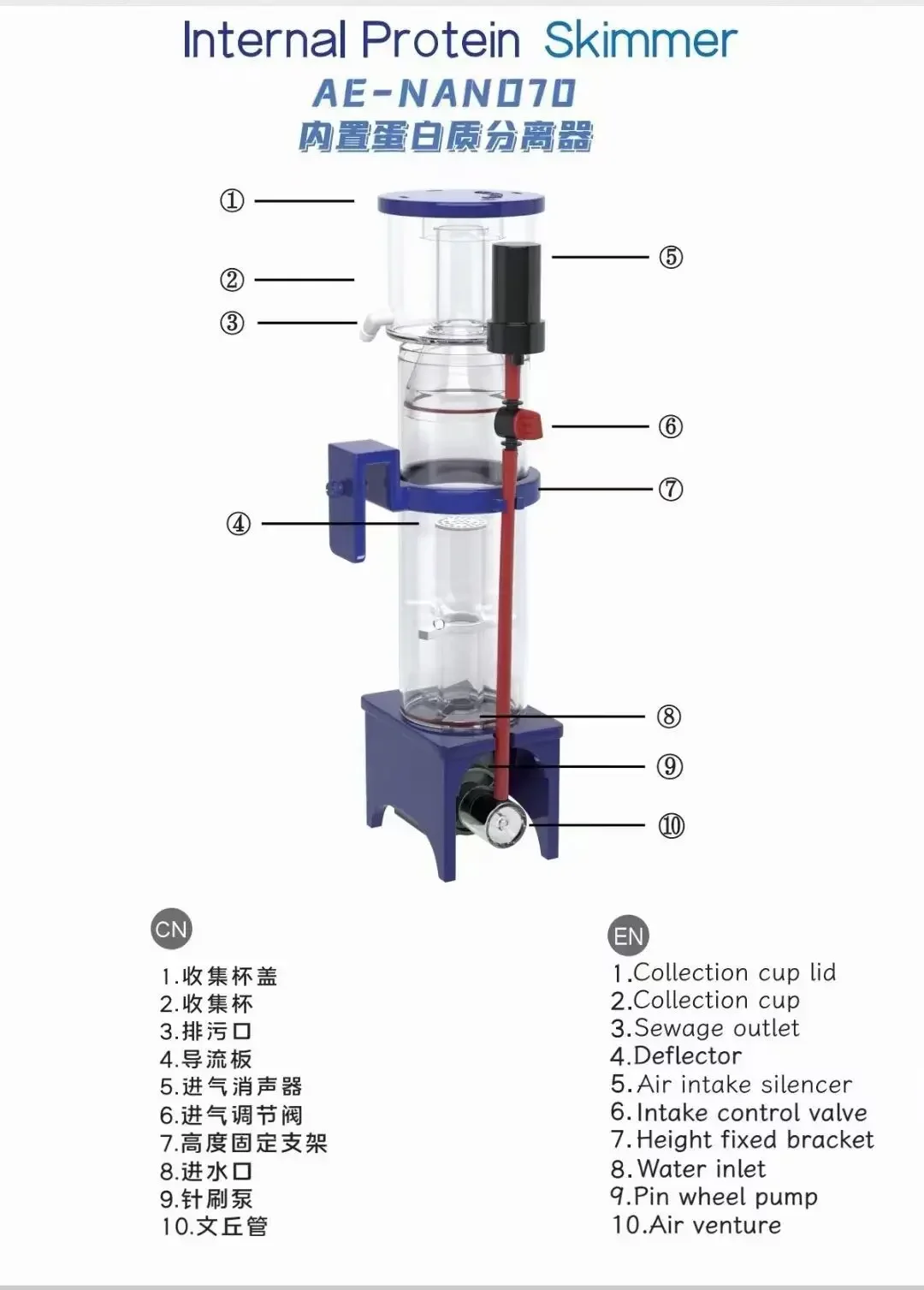 110-240V Aqua Excel Nano 40D 5 - Marine Aquarium Overflow ulasan dan harga