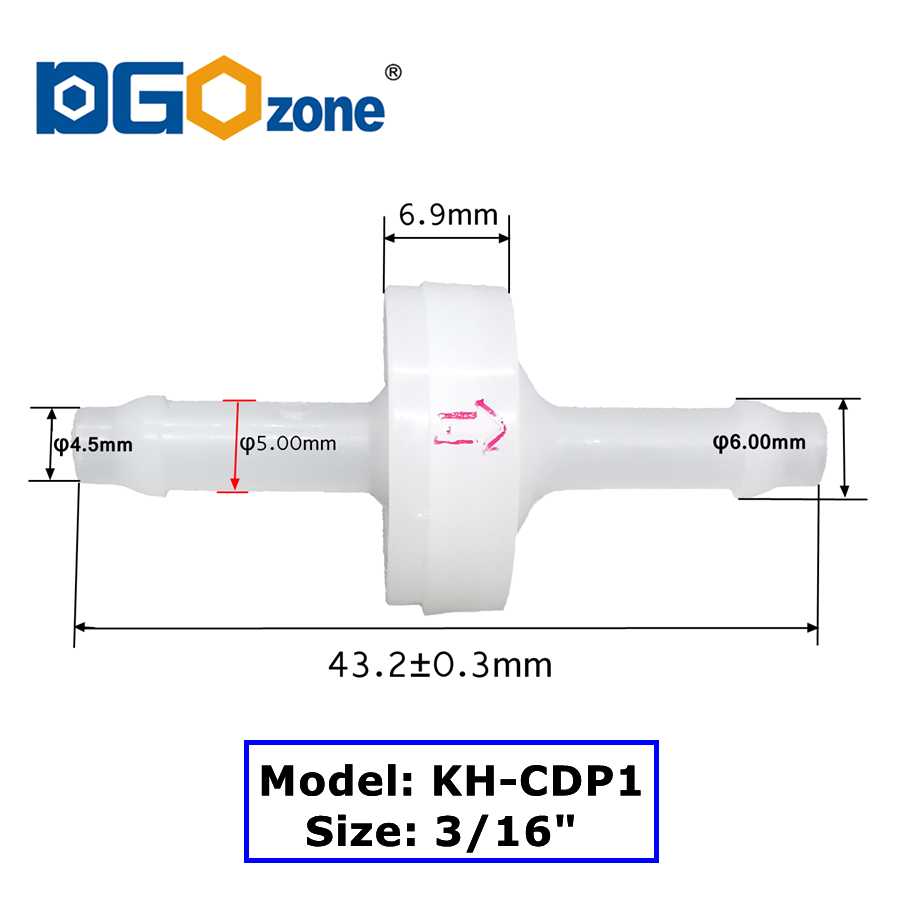 PVDF Katup Periksa Diafragma P - Marine Aquarium Ozone Generator ulasan dan harga