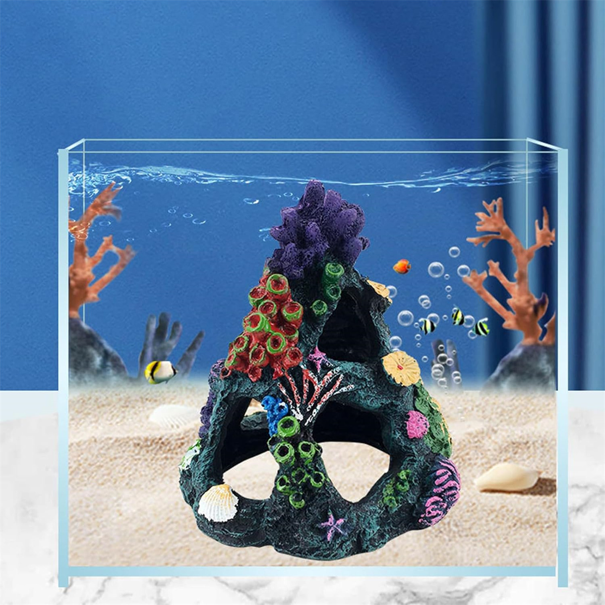 1 Buah Ornamen Akuarium Terumb - Aquarium Marine Rock ulasan dan harga