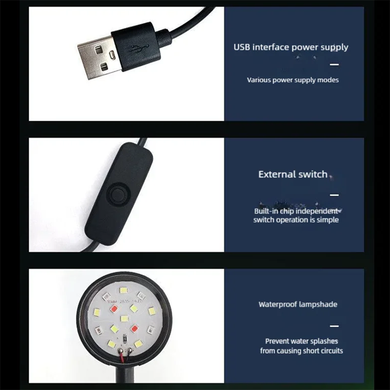 Lampu Klip Akuarium LED USB Tr - Aquarium Marine Light ulasan dan harga