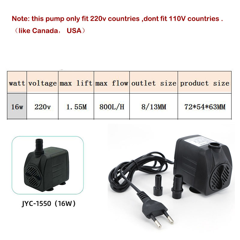 AC 220V 16W 25W Pompa Air Subm - Marine Aquarium Nano ulasan dan harga